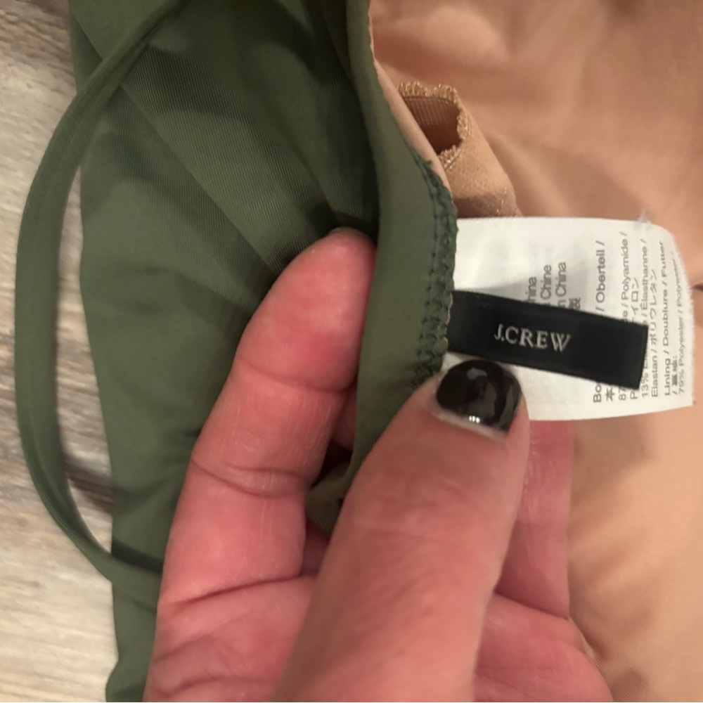 J. Crew Forest Green One Piece Swimsuit